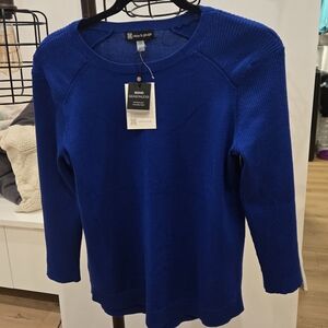 Cable & Gauge Blue Crew Neck Sweater